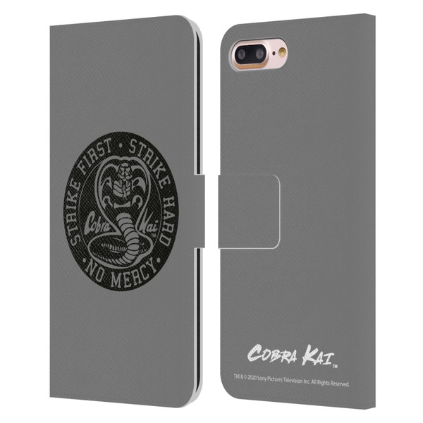 Cobra Kai Graphics Strike Logo 2 Leather Book Wallet Case Cover For Apple iPhone 7 Plus / iPhone 8 Plus
