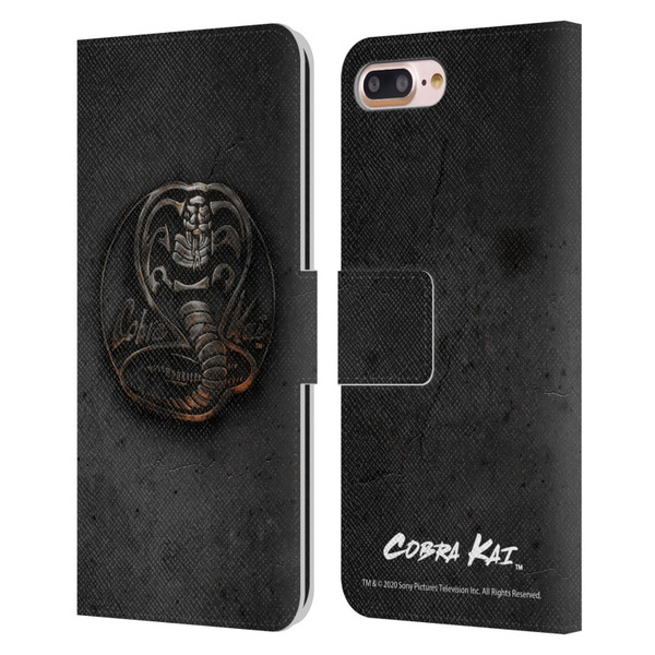 Cobra Kai Graphics Metal Logo Leather Book Wallet Case Cover For Apple iPhone 7 Plus / iPhone 8 Plus