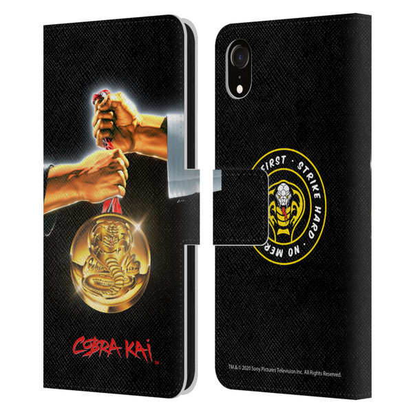 Cobra Kai Graphics Gold Medal Leather Book Wallet Case Cover For Apple iPhone XR