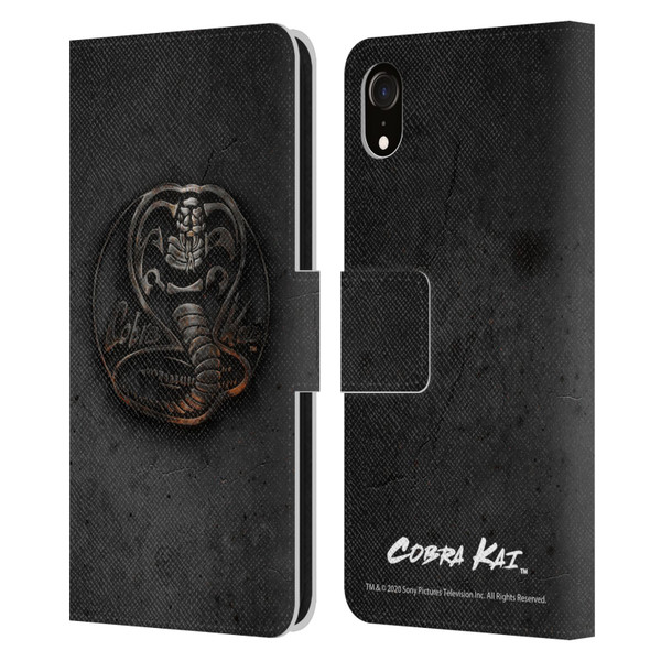 Cobra Kai Graphics Metal Logo Leather Book Wallet Case Cover For Apple iPhone XR