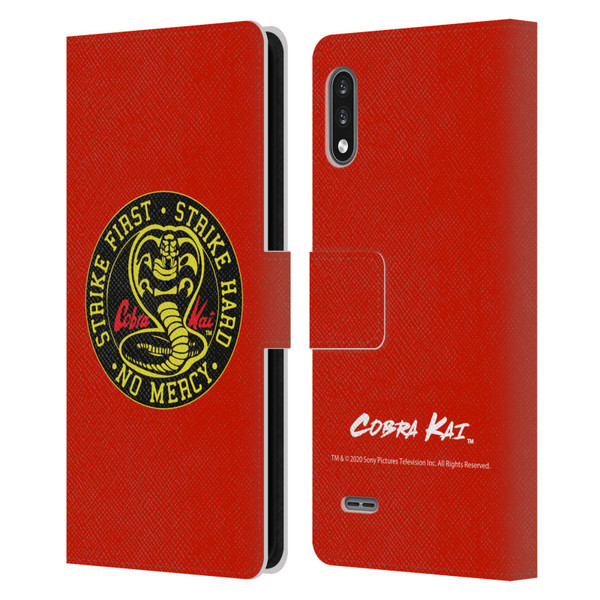 Cobra Kai Graphics Strike Logo Leather Book Wallet Case Cover For LG K22