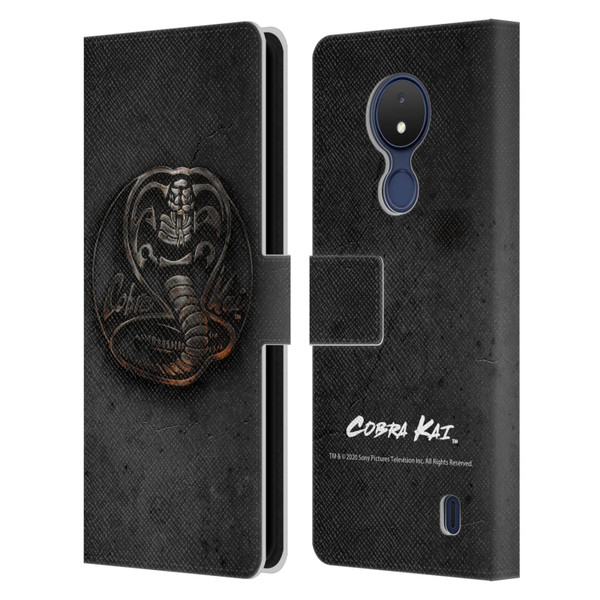 Cobra Kai Graphics Metal Logo Leather Book Wallet Case Cover For Nokia C21