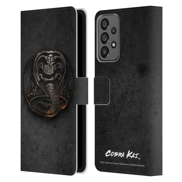 Cobra Kai Graphics Metal Logo Leather Book Wallet Case Cover For Samsung Galaxy A73 5G (2022)