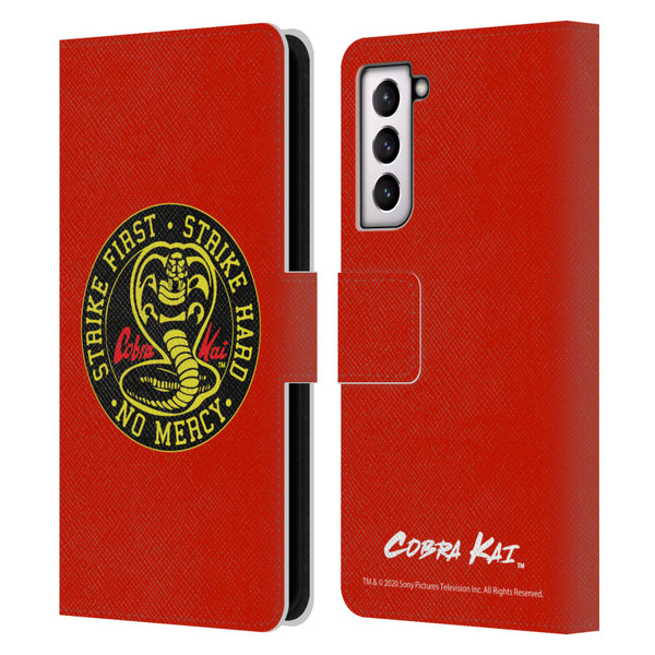 Cobra Kai Graphics Strike Logo Leather Book Wallet Case Cover For Samsung Galaxy S21 5G