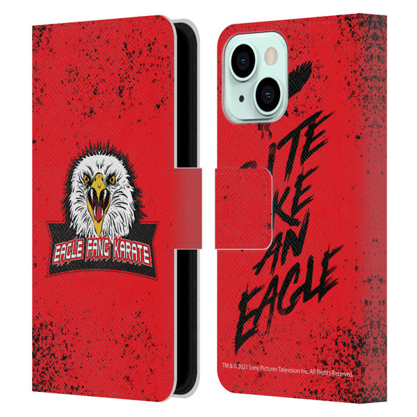 Cobra Kai Key Art Eagle Fang Logo Leather Book Wallet Case Cover For Apple iPhone 13 Mini