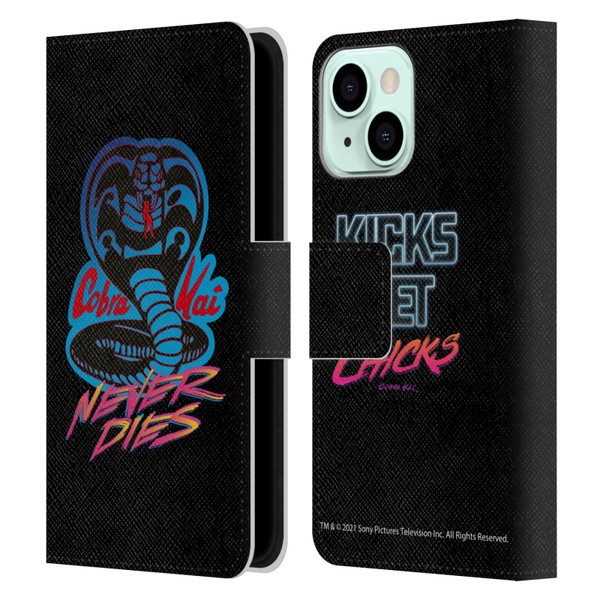 Cobra Kai Key Art Never Dies Logo Leather Book Wallet Case Cover For Apple iPhone 13 Mini