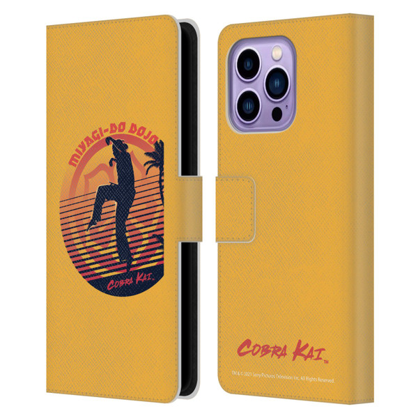 Cobra Kai Key Art Miyagi Do Logo Leather Book Wallet Case Cover For Apple iPhone 14 Pro Max