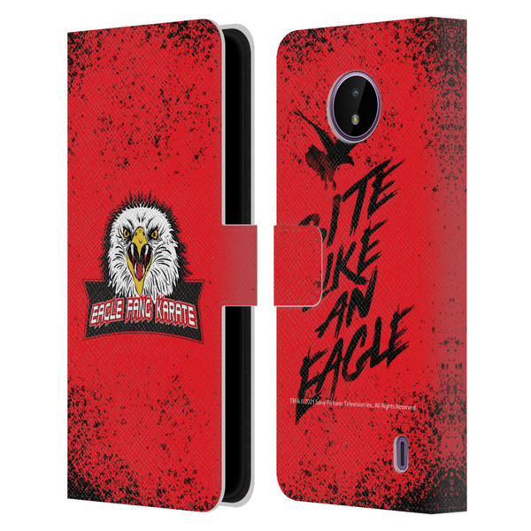 Cobra Kai Key Art Eagle Fang Logo Leather Book Wallet Case Cover For Nokia C10 / C20