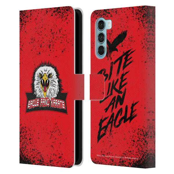 Cobra Kai Key Art Eagle Fang Logo Leather Book Wallet Case Cover For Motorola Edge S30 / Moto G200 5G