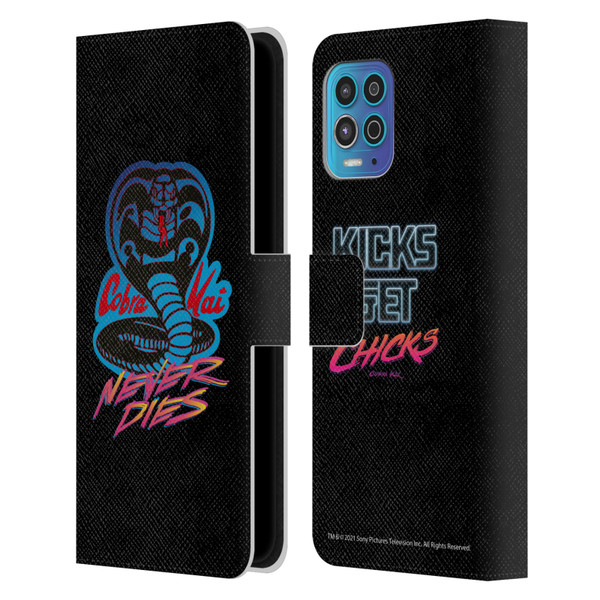 Cobra Kai Key Art Never Dies Logo Leather Book Wallet Case Cover For Motorola Moto G100