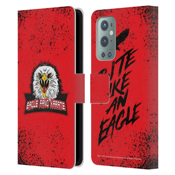 Cobra Kai Key Art Eagle Fang Logo Leather Book Wallet Case Cover For OnePlus 9