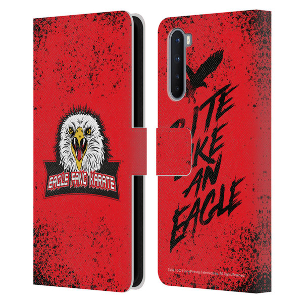 Cobra Kai Key Art Eagle Fang Logo Leather Book Wallet Case Cover For OnePlus Nord 5G