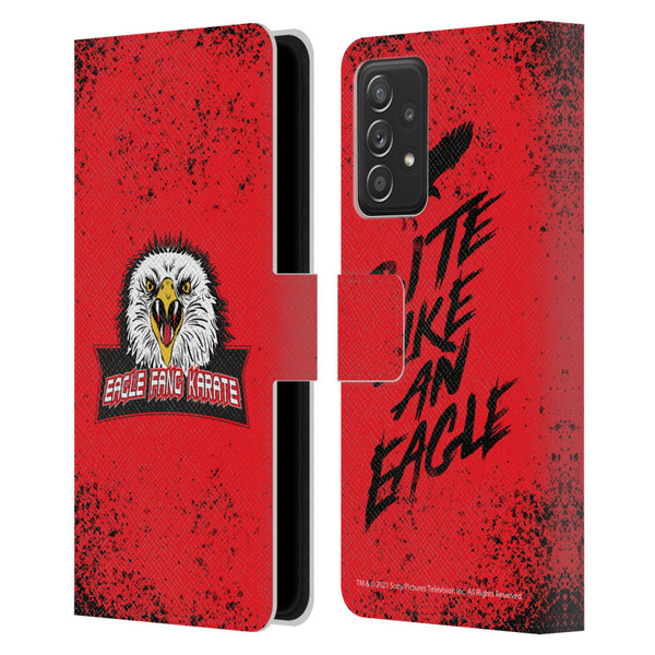Cobra Kai Key Art Eagle Fang Logo Leather Book Wallet Case Cover For Samsung Galaxy A52 / A52s / 5G (2021)