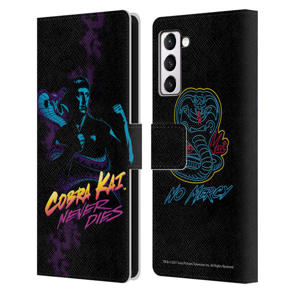 Cobra Kai Key Art Johnny Lawrence Never Dies Leather Book Wallet Case Cover For Samsung Galaxy S21+ 5G
