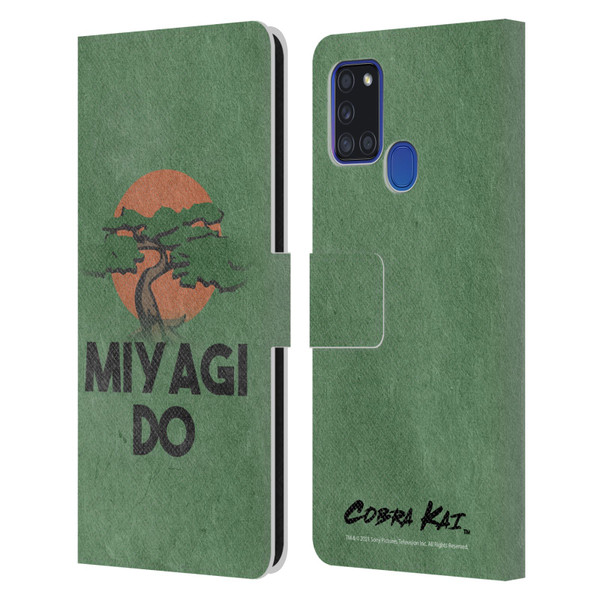 Cobra Kai Season 4 Key Art Team Miyagi Do Leather Book Wallet Case Cover For Samsung Galaxy A21s (2020)