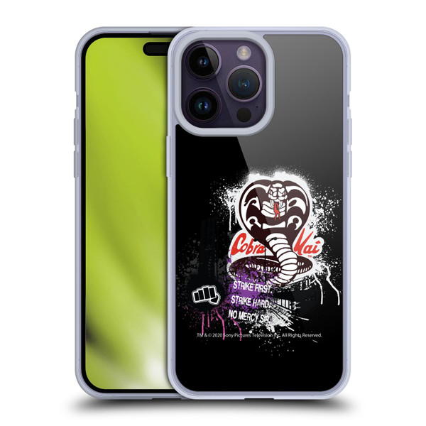 Cobra Kai Composed Art No Mercy Logo Soft Gel Case for Apple iPhone 14 Pro Max