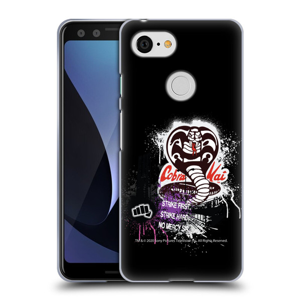 Cobra Kai Composed Art No Mercy Logo Soft Gel Case for Google Pixel 3