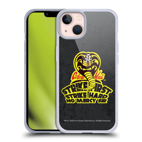 Cobra Kai Graphics 2 Strike Hard Logo Soft Gel Case for Apple iPhone 13