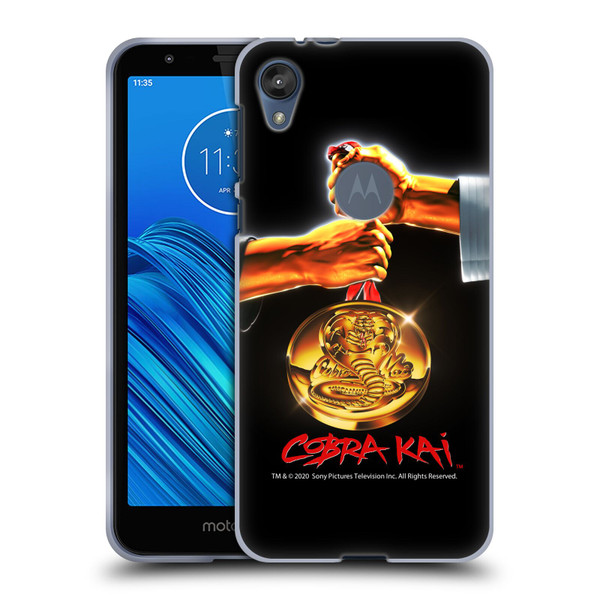 Cobra Kai Graphics Gold Medal Soft Gel Case for Motorola Moto E6