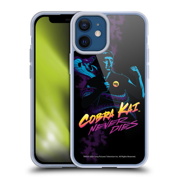 Cobra Kai Key Art Johnny Lawrence Never Dies Soft Gel Case for Apple iPhone 12 Mini