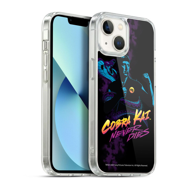 Cobra Kai Key Art Johnny Lawrence Never Dies Soft Gel Case for Apple iPhone 13