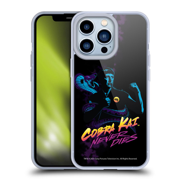Cobra Kai Key Art Johnny Lawrence Never Dies Soft Gel Case for Apple iPhone 13 Pro