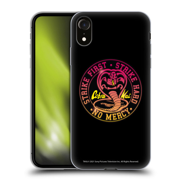 Cobra Kai Key Art Strike Hard Logo Soft Gel Case for Apple iPhone XR