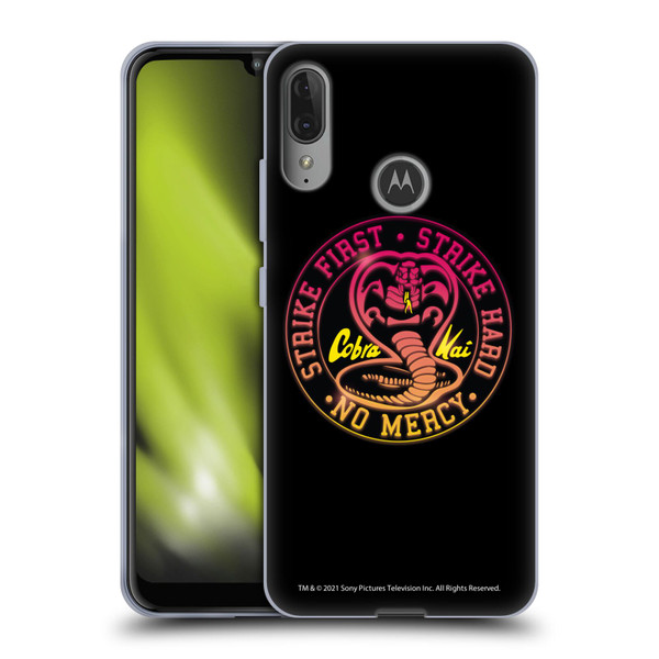 Cobra Kai Key Art Strike Hard Logo Soft Gel Case for Motorola Moto E6 Plus