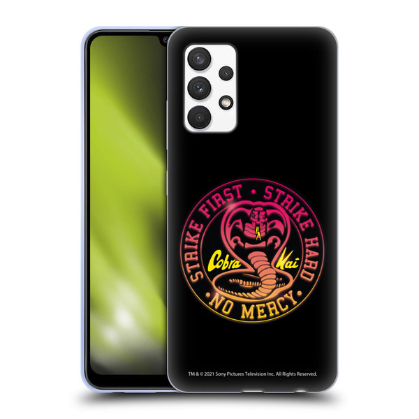 Cobra Kai Key Art Strike Hard Logo Soft Gel Case for Samsung Galaxy A32 (2021)