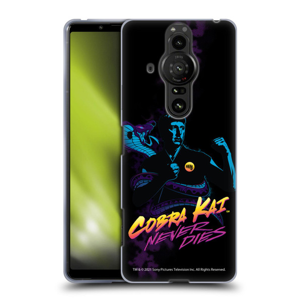 Cobra Kai Key Art Johnny Lawrence Never Dies Soft Gel Case for Sony Xperia Pro-I