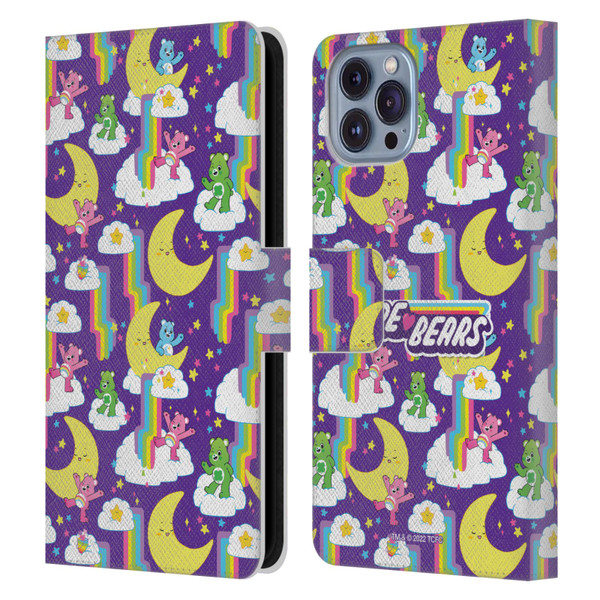 Care Bears 40th Anniversary Rainbow Falls Leather Book Wallet Case Cover For Apple iPhone 14