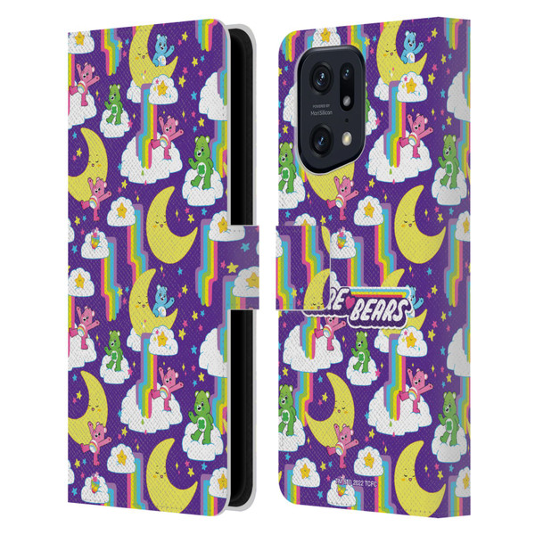 Care Bears 40th Anniversary Rainbow Falls Leather Book Wallet Case Cover For OPPO Find X5 Pro