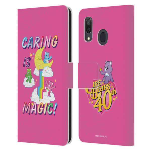 Care Bears 40th Anniversary Caring Is Magic Leather Book Wallet Case Cover For Samsung Galaxy A33 5G (2022)