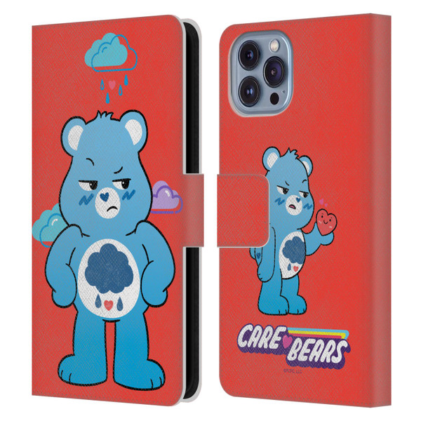 Care Bears Characters Grumpy Leather Book Wallet Case Cover For Apple iPhone 14