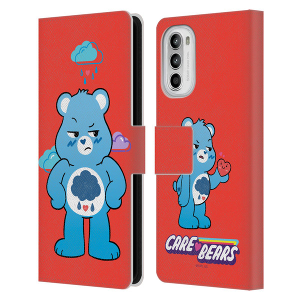 Care Bears Characters Grumpy Leather Book Wallet Case Cover For Motorola Moto G52