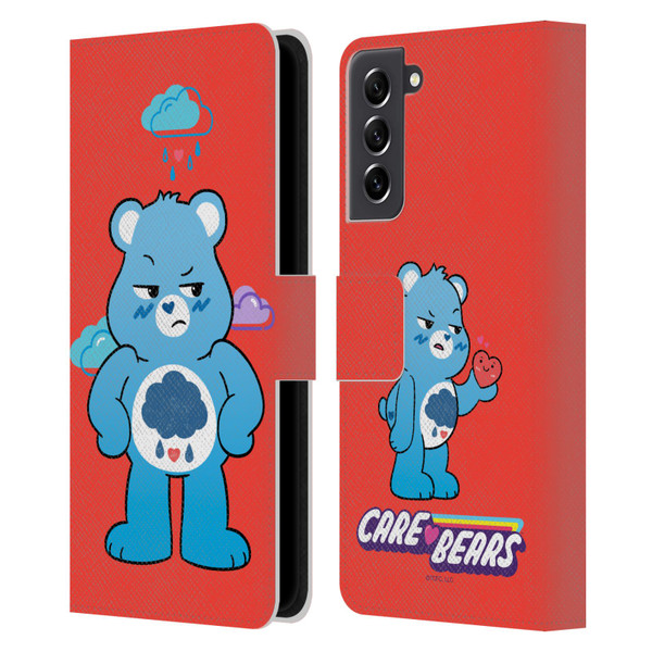 Care Bears Characters Grumpy Leather Book Wallet Case Cover For Samsung Galaxy S21 FE 5G
