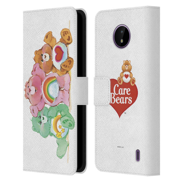 Care Bears Classic Group Leather Book Wallet Case Cover For Nokia C10 / C20