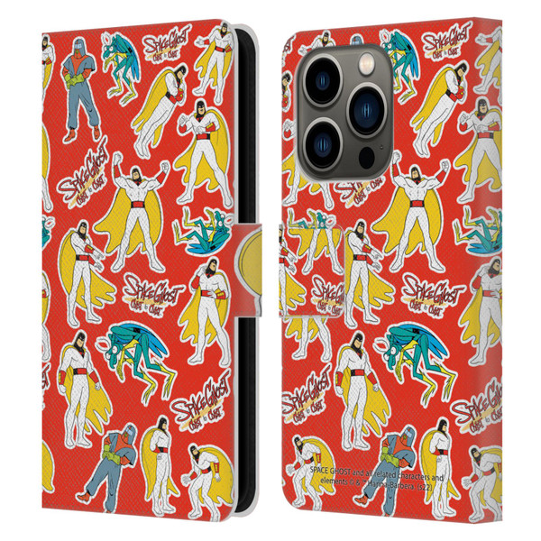 Space Ghost Coast to Coast Graphics Icons Leather Book Wallet Case Cover For Apple iPhone 14 Pro