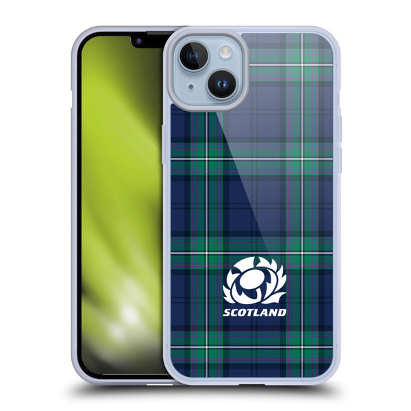 Scotland Rugby Logo 2 Tartans Soft Gel Case for Apple iPhone 14 Plus