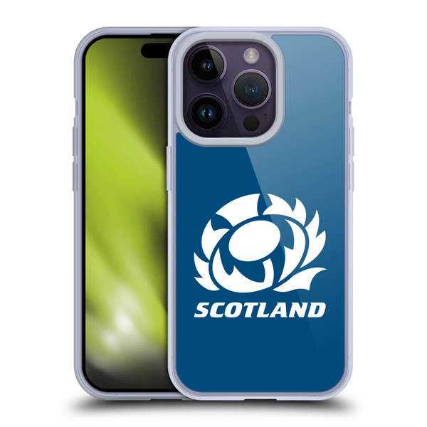 Scotland Rugby Logo 2 Plain Soft Gel Case for Apple iPhone 14 Pro