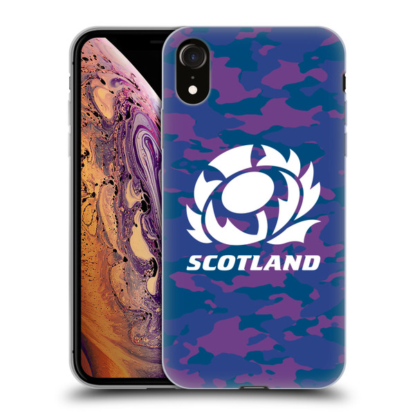 Scotland Rugby Logo 2 Camouflage Soft Gel Case for Apple iPhone XR