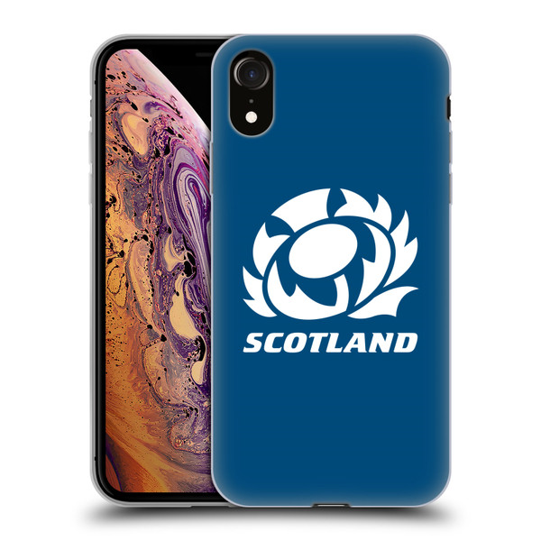 Scotland Rugby Logo 2 Plain Soft Gel Case for Apple iPhone XR