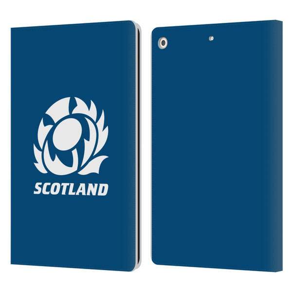 Scotland Rugby Logo 2 Plain Leather Book Wallet Case Cover For Apple iPad 10.2 2019/2020/2021