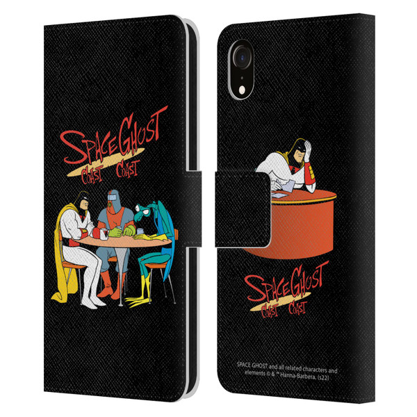 Space Ghost Coast to Coast Graphics Group Leather Book Wallet Case Cover For Apple iPhone XR