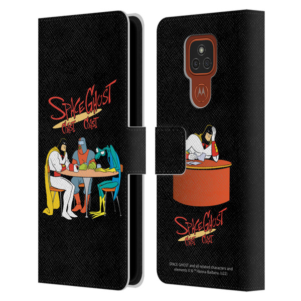 Space Ghost Coast to Coast Graphics Group Leather Book Wallet Case Cover For Motorola Moto E7 Plus