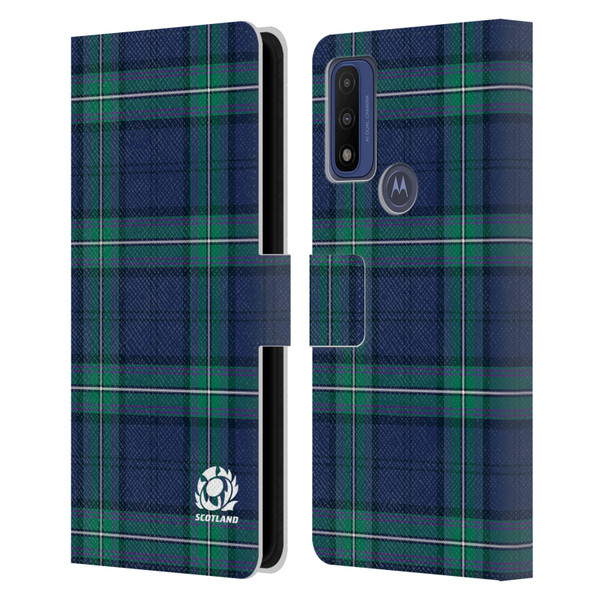 Scotland Rugby Logo 2 Tartans Leather Book Wallet Case Cover For Motorola G Pure