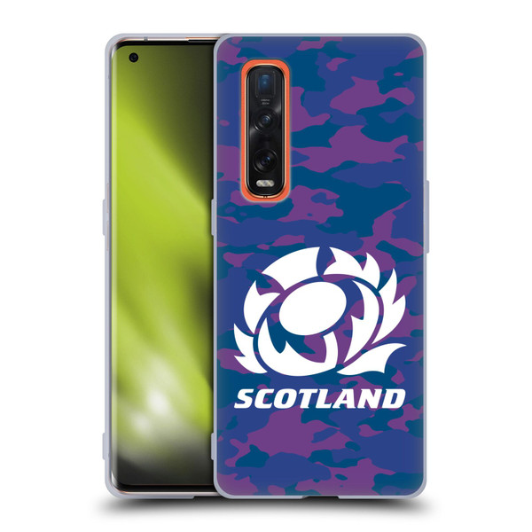 Scotland Rugby Logo 2 Camouflage Soft Gel Case for OPPO Find X2 Pro 5G