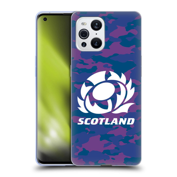 Scotland Rugby Logo 2 Camouflage Soft Gel Case for OPPO Find X3 / Pro