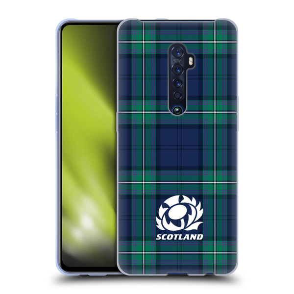 Scotland Rugby Logo 2 Tartans Soft Gel Case for OPPO Reno 2