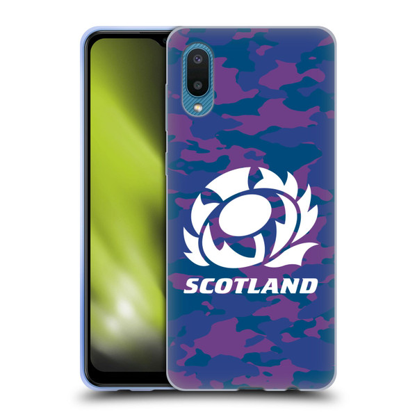 Scotland Rugby Logo 2 Camouflage Soft Gel Case for Samsung Galaxy A02/M02 (2021)